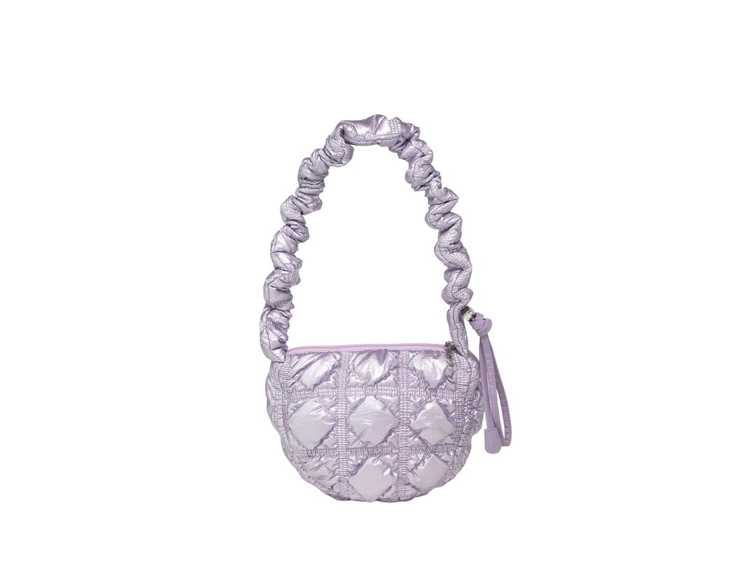 Carlyn Carlyn Poing In Nylon-PU With Silver Hardware Lavender
