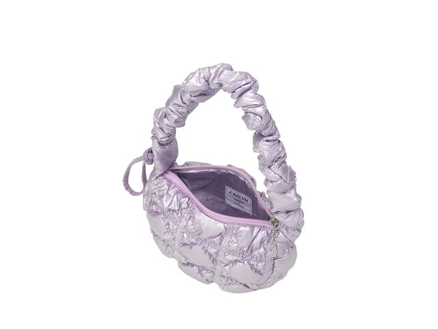 Carlyn Carlyn Poing In Nylon-PU With Silver Hardware Lavender - view 2