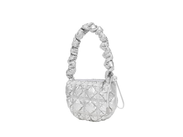 Carlyn Carlyn Poing In Nylon-PU With Silver Hardware Silver - view 2