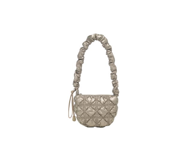 Carlyn Carlyn Poing In Nylon-PU With Silver Hardware Taupe - view 1