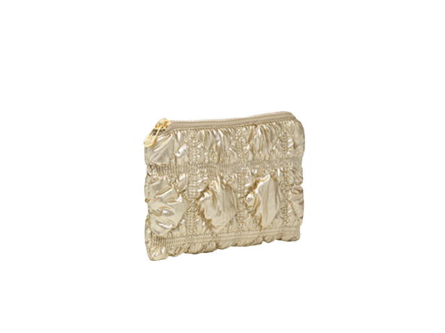 Carlyn Carlyn Poing Pouch In Nylon-PU With Gold Hardware Gold - view 2