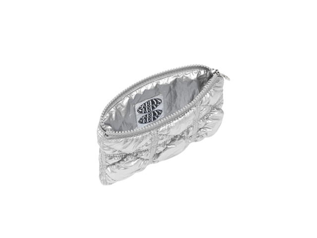 Carlyn Carlyn Poing Pouch In Nylon-PU With Silver Hardware Silver - view 3