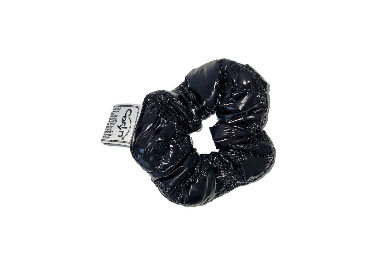Carlyn Carlyn Poing Scrunchie In Nylon-PU Black