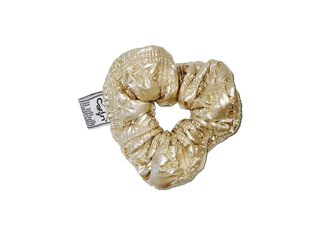 Carlyn Carlyn Poing Scrunchie In Nylon-PU Gold