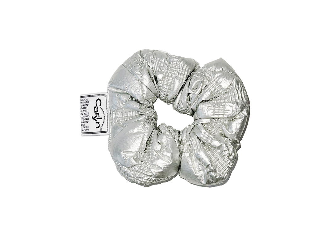 Carlyn Carlyn Poing Scrunchie In Nylon-PU Silver