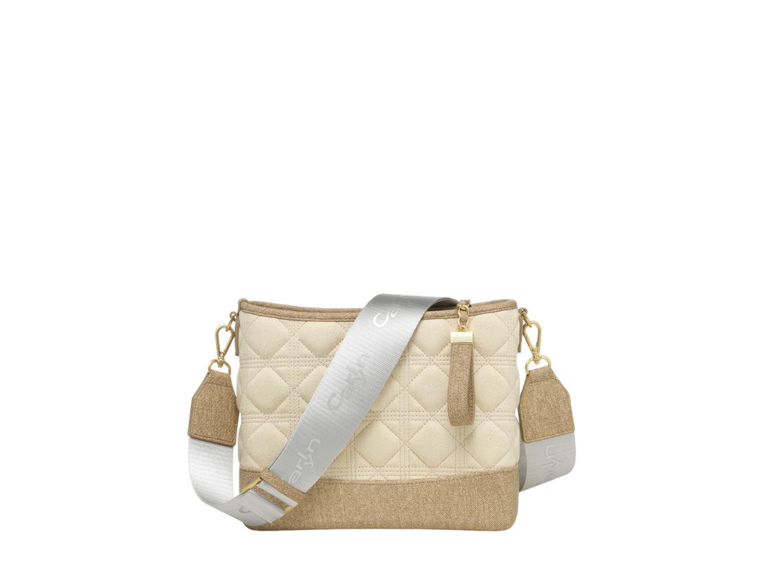 Carlyn Carlyn Reen In Artificial Leather Denim Ivory