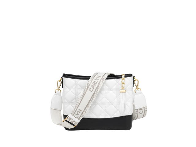 Carlyn Carlyn Reen In Microfiber Leather With Gold Hardware Ivory - view 1