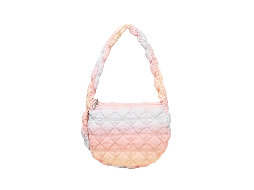 Carlyn Carlyn Soft Cotton Candy L In Nylon With Silver Hardware Pastel Pink