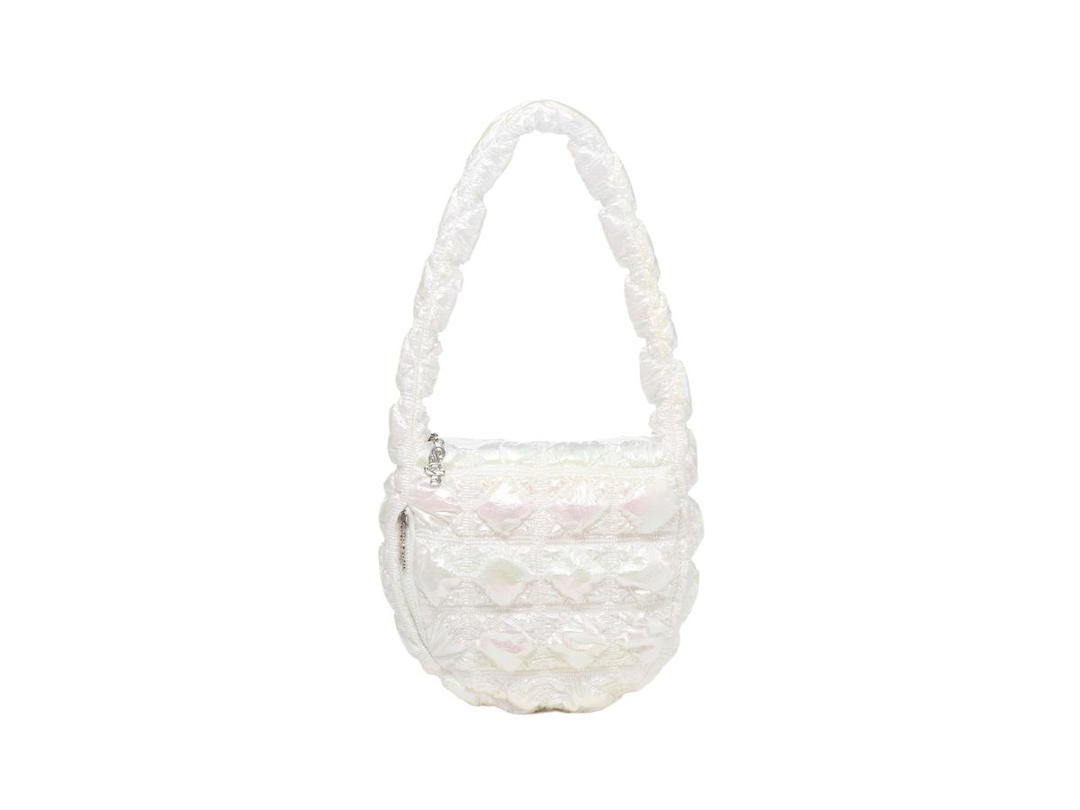 Carlyn Carlyn Soft M Hologram In Nylon-PU With Silver Hardware Opal