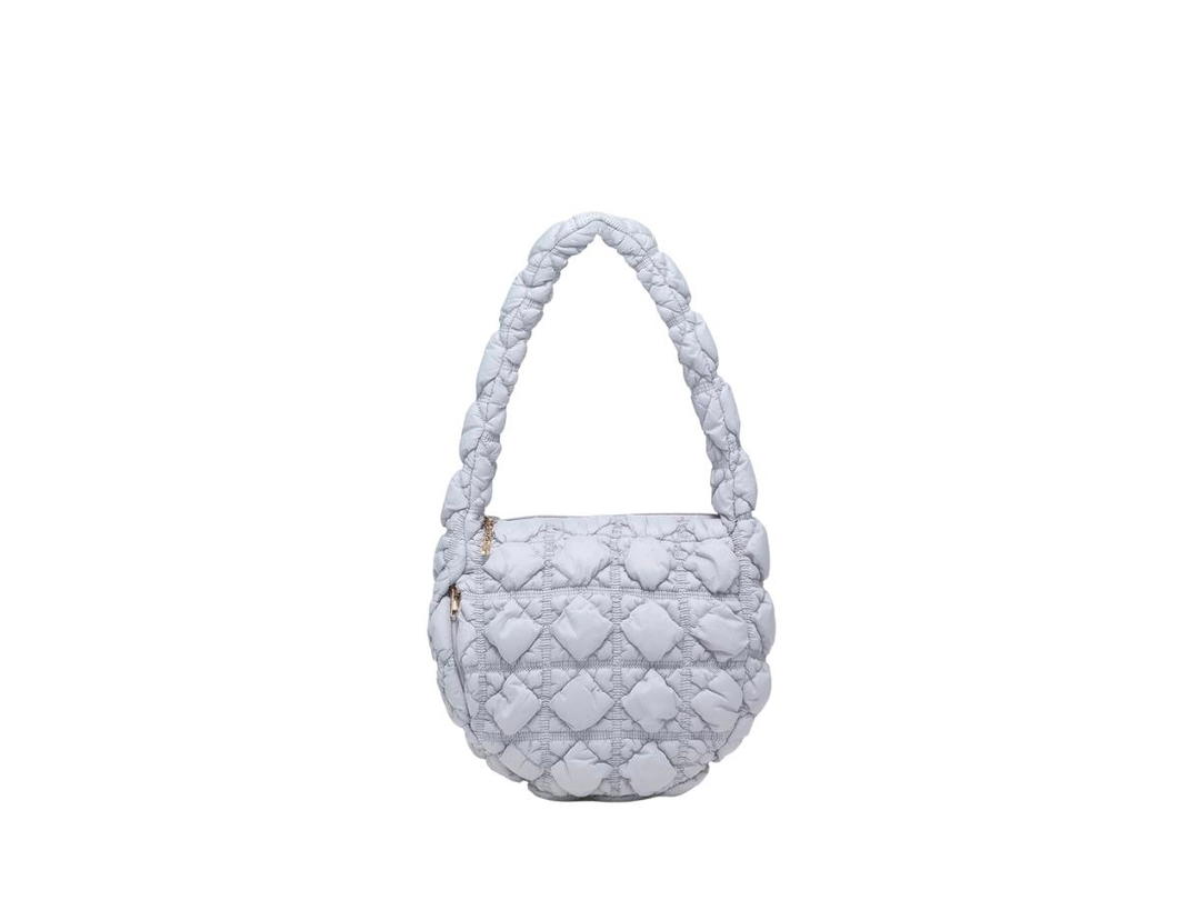 Carlyn Carlyn Soft M In Nylon With Gold Hardware Ash Blue