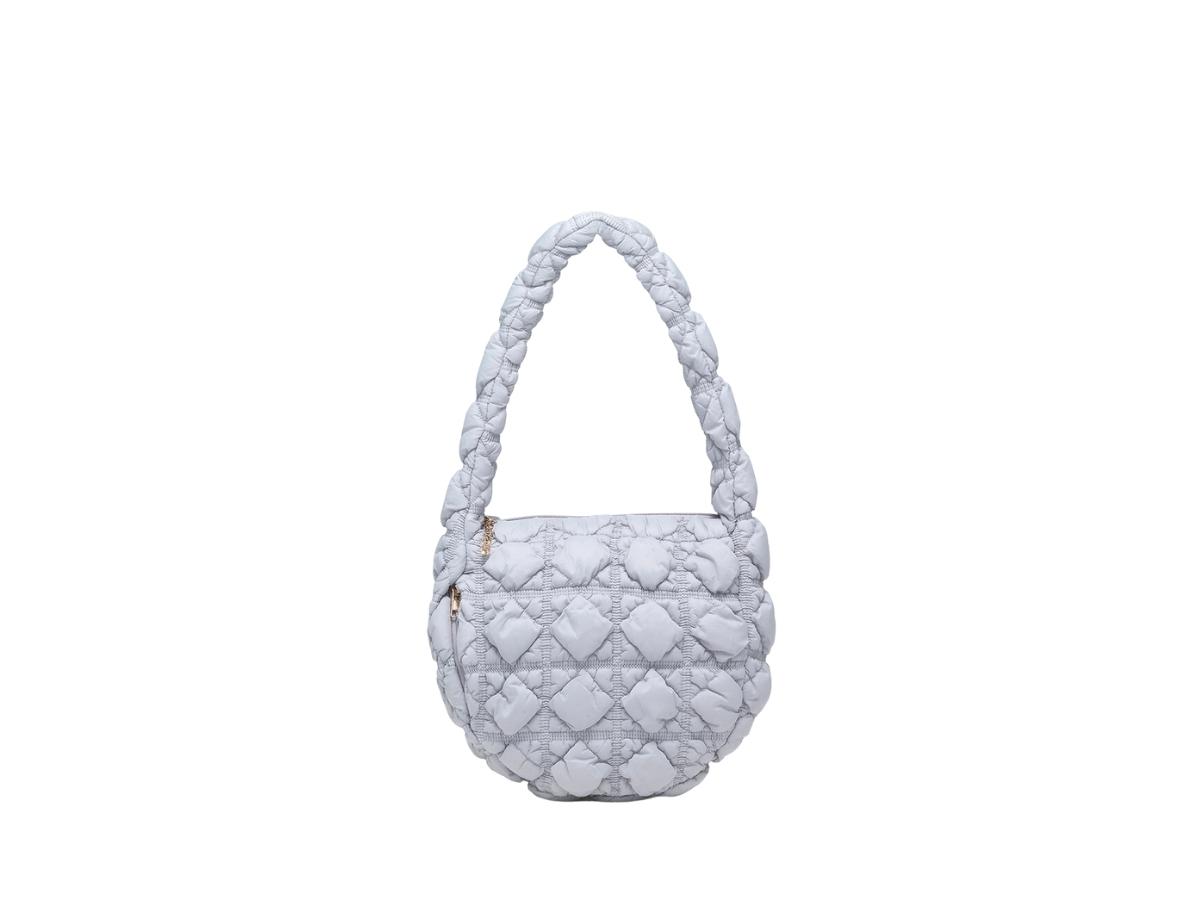 Carlyn Carlyn Soft M In Nylon With Gold Hardware Ash Blue