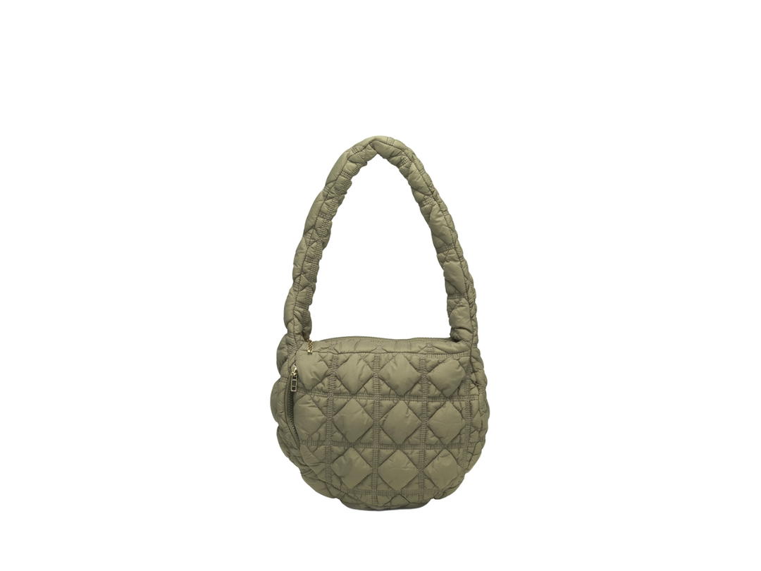 Carlyn Carlyn Soft M In Nylon With Gold Hardware Khaki