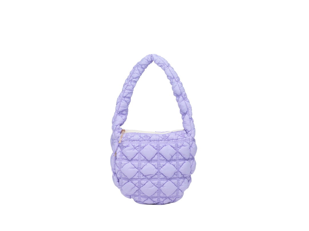 Carlyn Carlyn Soft M In Nylon With Gold Hardware Violet