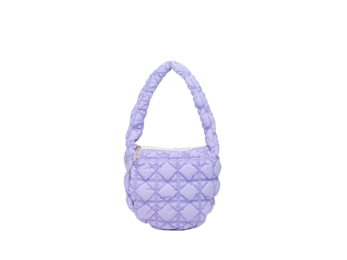 Carlyn Carlyn Soft M In Nylon With Gold Hardware Violet