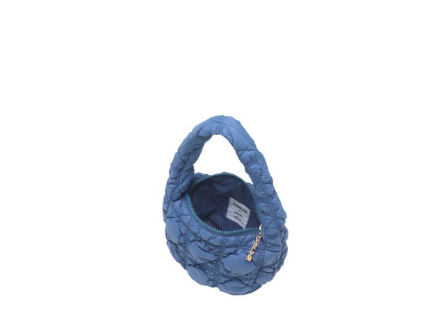 Carlyn Carlyn Soft Mini Bag In Nylon With Gold Hardware Denim Blue - view 3