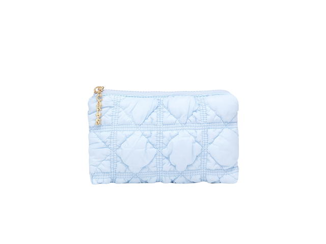 Carlyn Carlyn Soft Pouch In Nylon With Gold Hardware Blue - view 1