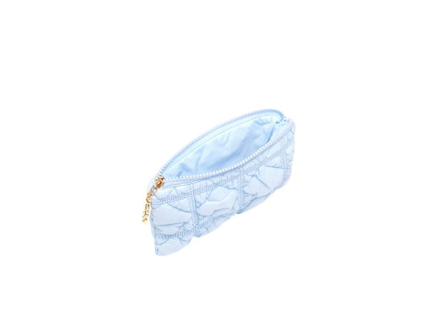 Carlyn Carlyn Soft Pouch In Nylon With Gold Hardware Blue - view 2