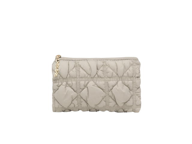 Carlyn Carlyn Soft Pouch In Nylon With Gold Hardware Gray - view 1