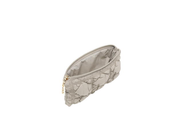 Carlyn Carlyn Soft Pouch In Nylon With Gold Hardware Gray - view 2
