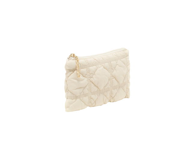 Carlyn Carlyn Soft Pouch In Nylon With Gold Hardware Ivory - view 3