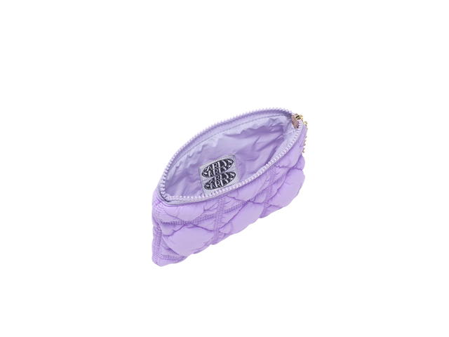 Carlyn Carlyn Soft Pouch In Nylon With Gold Hardware Pastel Lilac - view 2