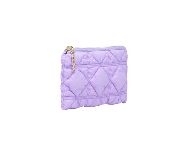Carlyn Carlyn Soft Pouch In Nylon With Gold Hardware Pastel Lilac - view 3