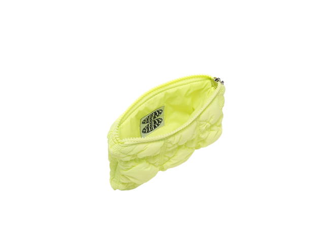 Carlyn Carlyn Soft Pouch In Nylon With Silver Hardware Lime Neon - view 2