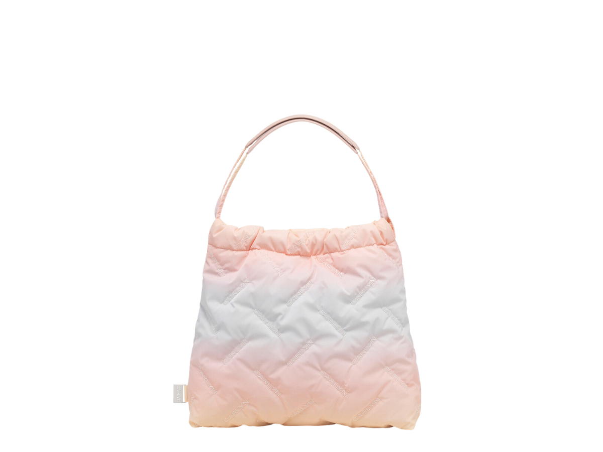 Carlyn Carlyn Twee Cotton Candy In Polyester-PU With Silver Hardware Pastel Pink