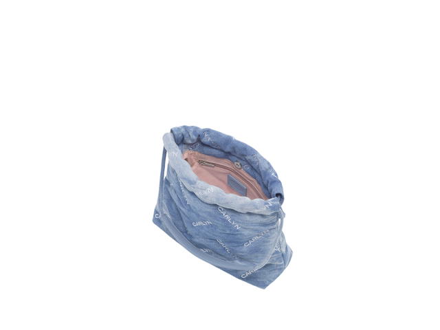 Carlyn Carlyn Twee Mini In Polyester-PU With Silver Hardware Denim - view 3