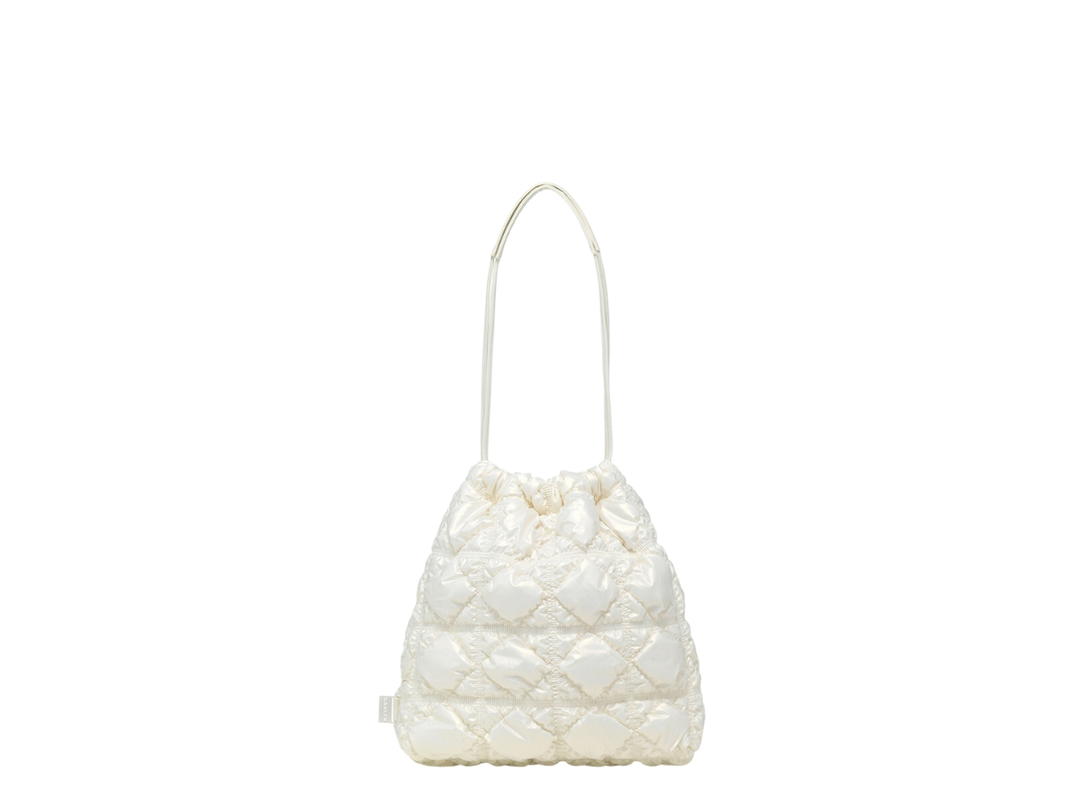 Carlyn Carlyn Twee Soft In Nylon-PU With Silver Hardware Ivory