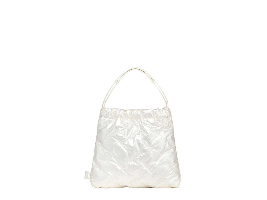 Carlyn Carlyn Twee M In Polyester-PU And DU-Cotton Pearl White