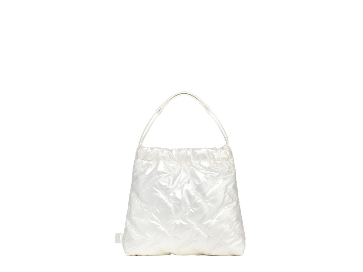 Carlyn Carlyn Twee M In Polyester-PU And DU-Cotton Pearl White