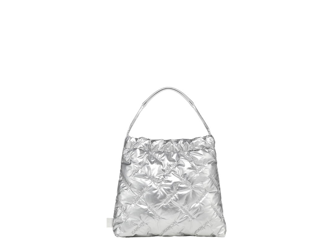 Carlyn Carlyn Twee M In Polyester-PU And DU-Cotton Silver