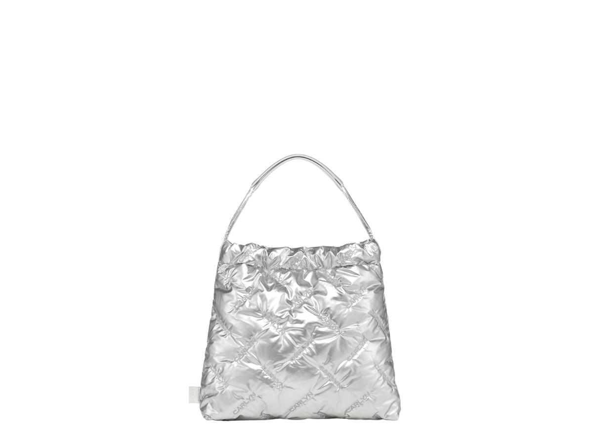 Carlyn Carlyn Twee M In Polyester-PU And DU-Cotton Silver