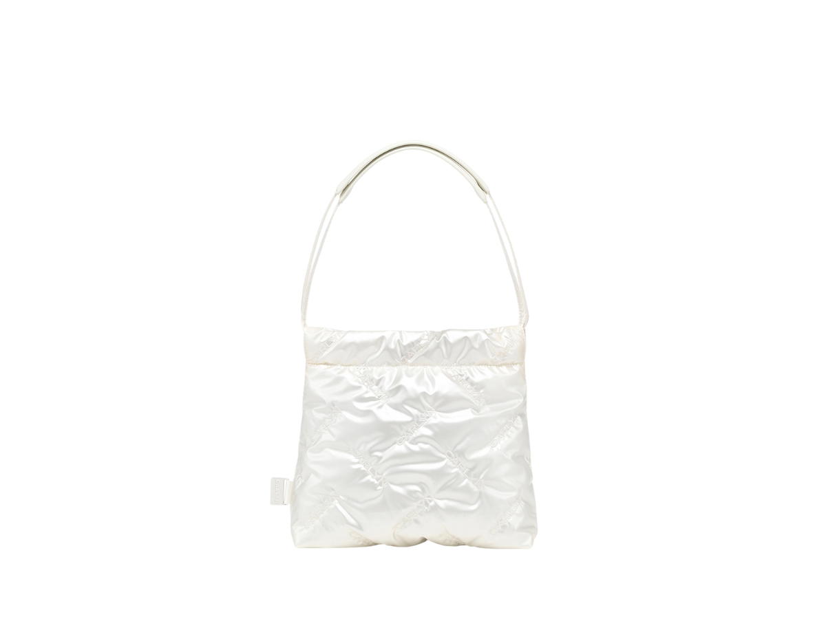 Carlyn Carlyn Twee Mini In Polyeste-PU Pearl White