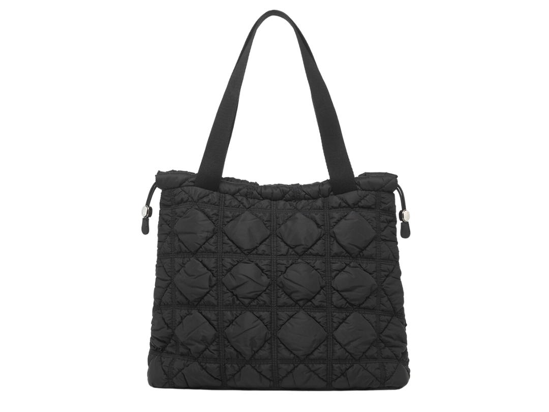 Carlyn Carlyn Weekender In Nylon With Silver Hardware Black