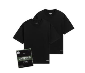 Buy Carnival 2 Pack T-Shirt Boxy Fit Black at Sasom – Authentic and Ready to Ship