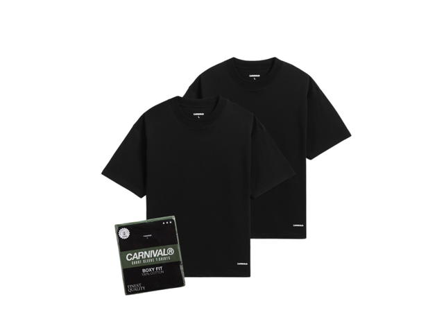 Carnival Carnival 2 Pack T-Shirt Boxy Fit Black - view 3