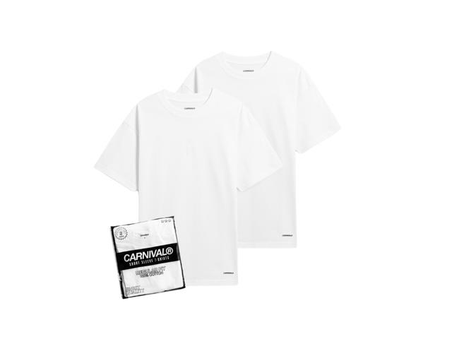 Carnival Carnival 2 Pack T-Shirt Regular Fit White - view 3