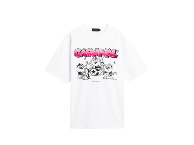 Carnival Carnival BERNIES BAND TOUR OVS T-SHIRT White (FW24) - view 1