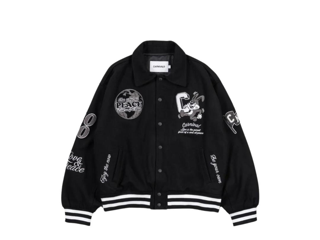 Carnival Carnival Bunny Eat World Varsity Jacket Black (FW23)