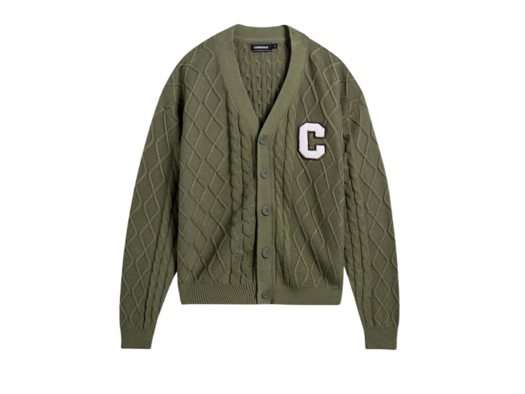Carnival Carnival Cable Knit Cardigan Olive (FW24)
