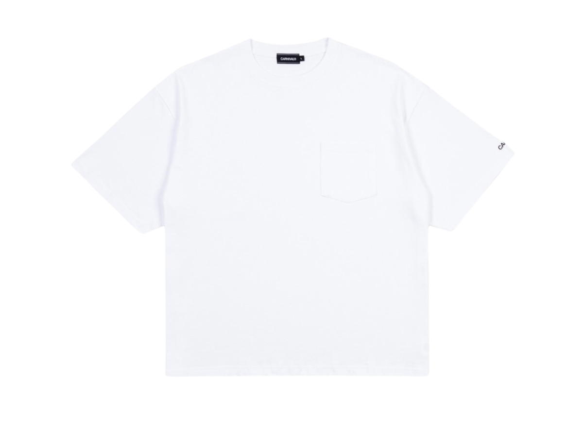 Carnival Carnival Heavyweight Ovs Pocket T-Shirt White