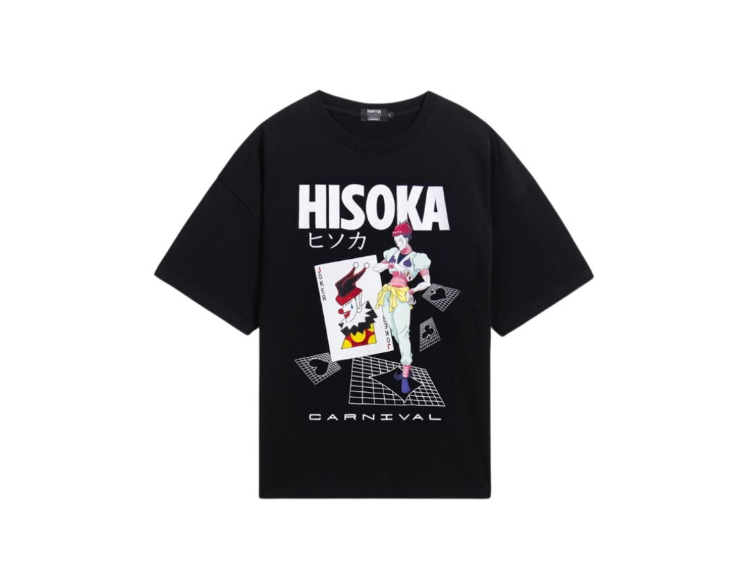 Carnival Carnival HUNTER x HUNTER HISOKA JOKER OVS T-SHIRT BLACK