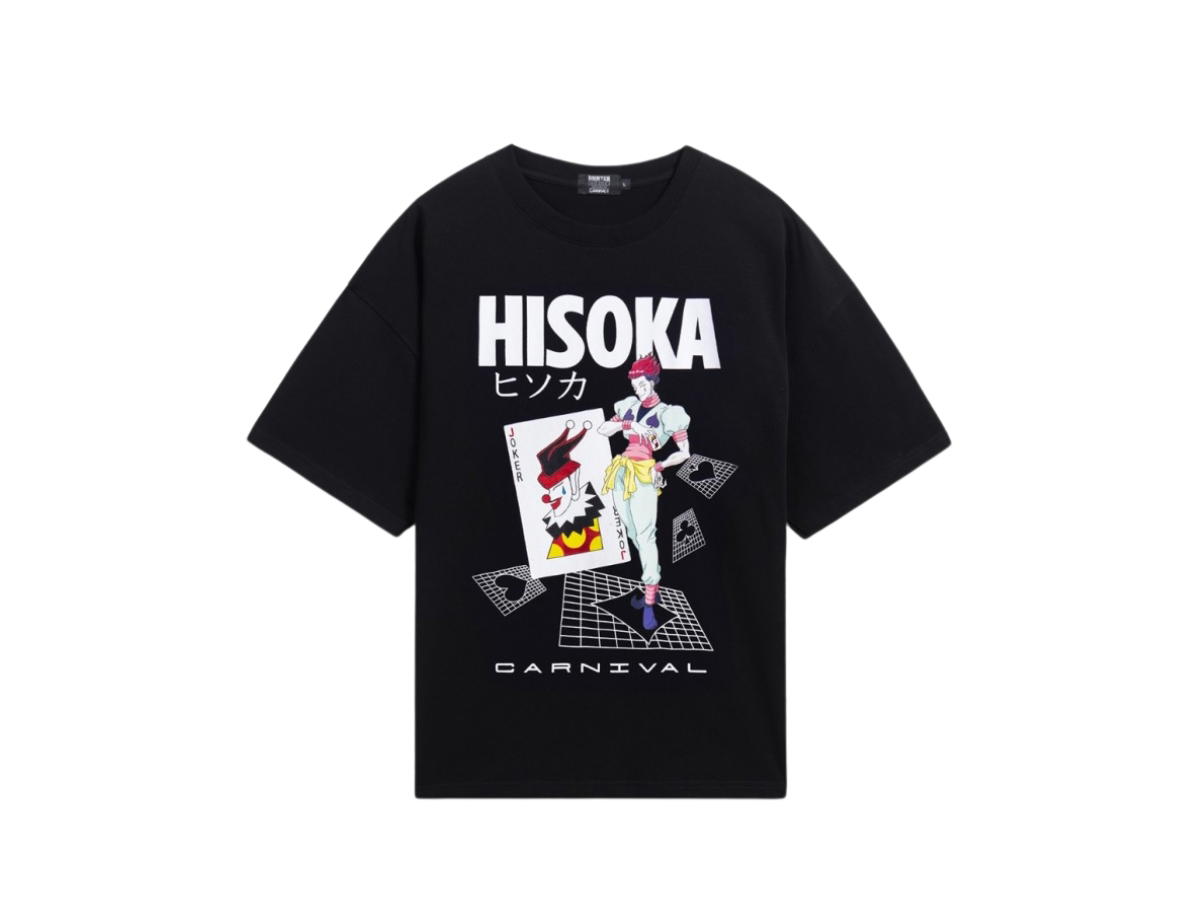 Carnival Carnival HUNTER x HUNTER HISOKA JOKER OVS T-SHIRT BLACK