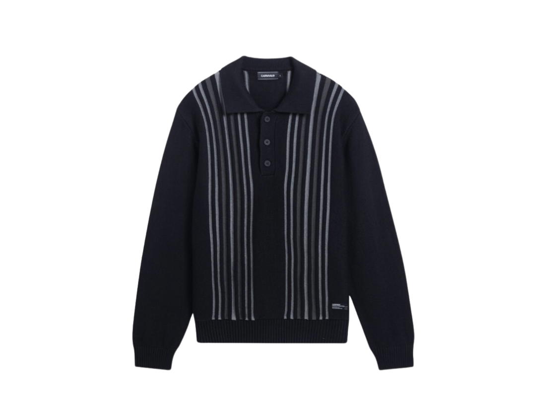 Carnival Carnival Knit Striped Rugby Shirt Black (FW24)