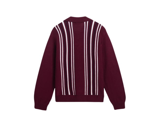Carnival Carnival Knit Striped Rugby Shirt Maroon (FW24) - view 2