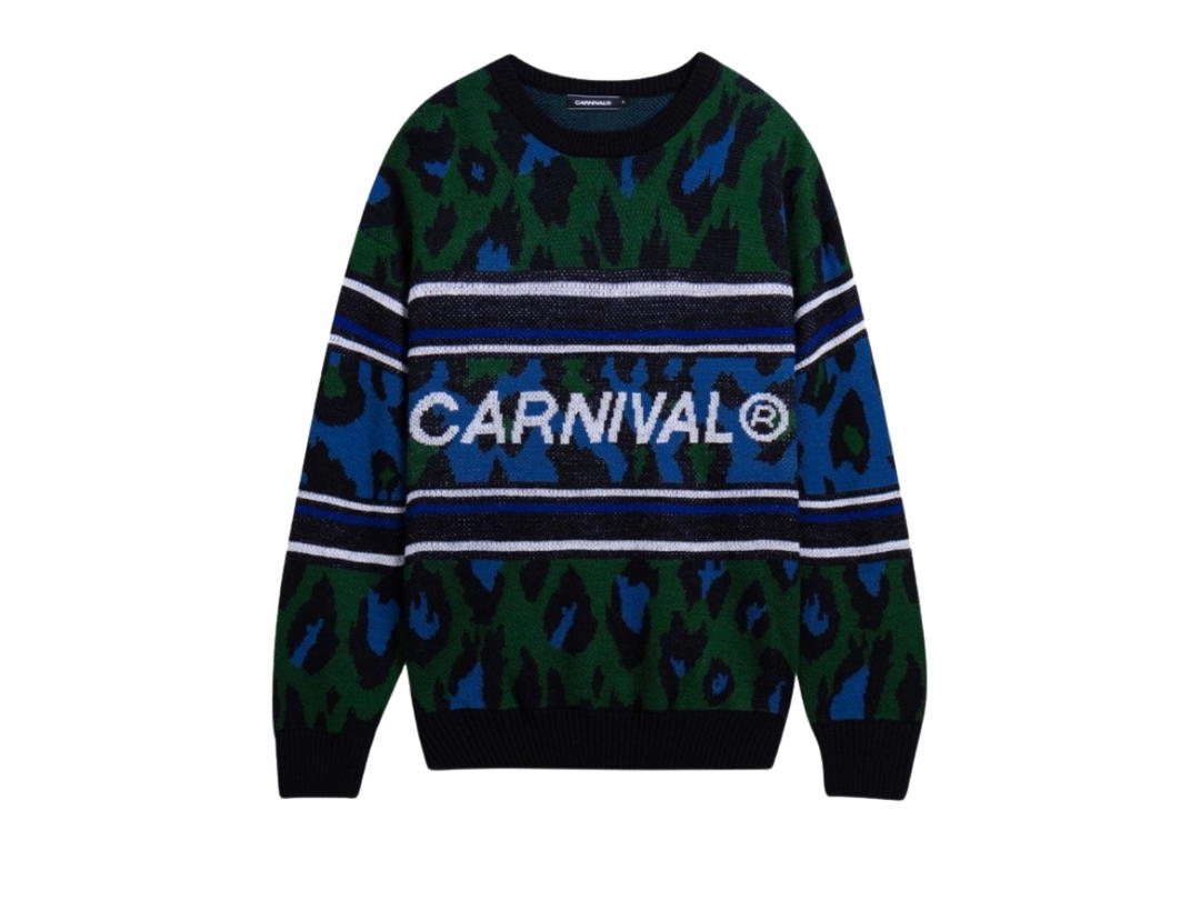 Carnival Carnival Leopard Knit Sweater Green (FW24)