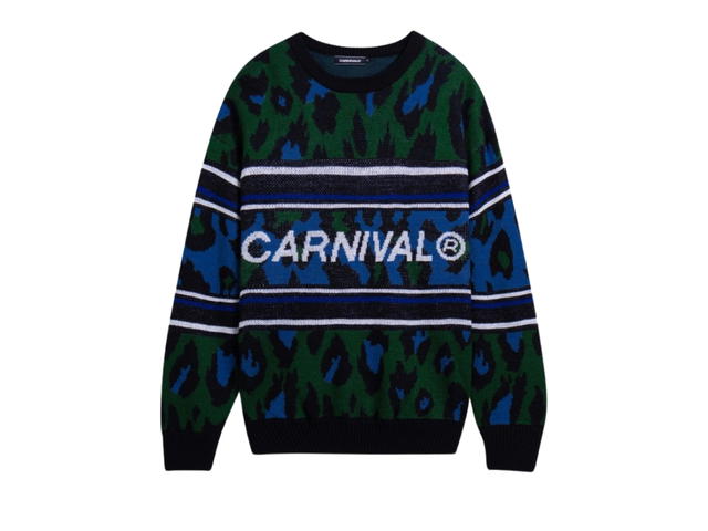 Carnival Carnival Leopard Knit Sweater Green (FW24) - view 1