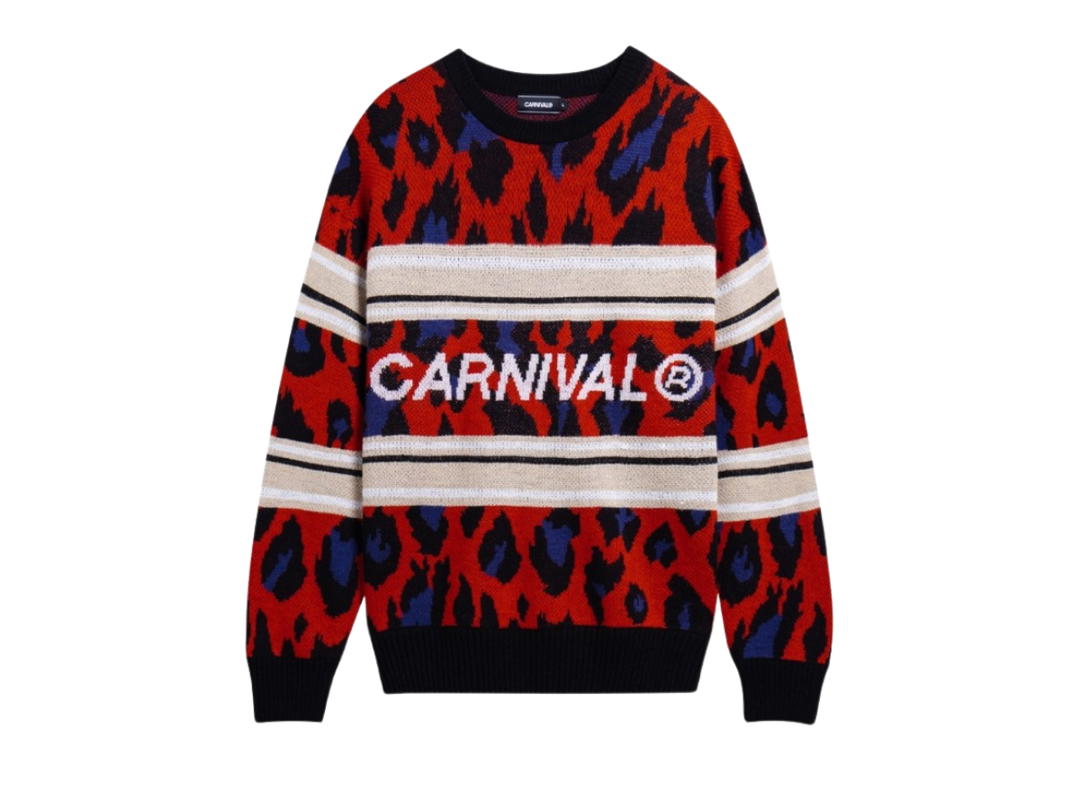 Carnival Carnival Leopard Knit Sweater Orange (FW24)